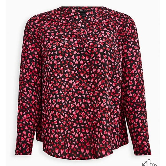 Torrid Hearts 💕 Georgette Top - Picture 5 of 11